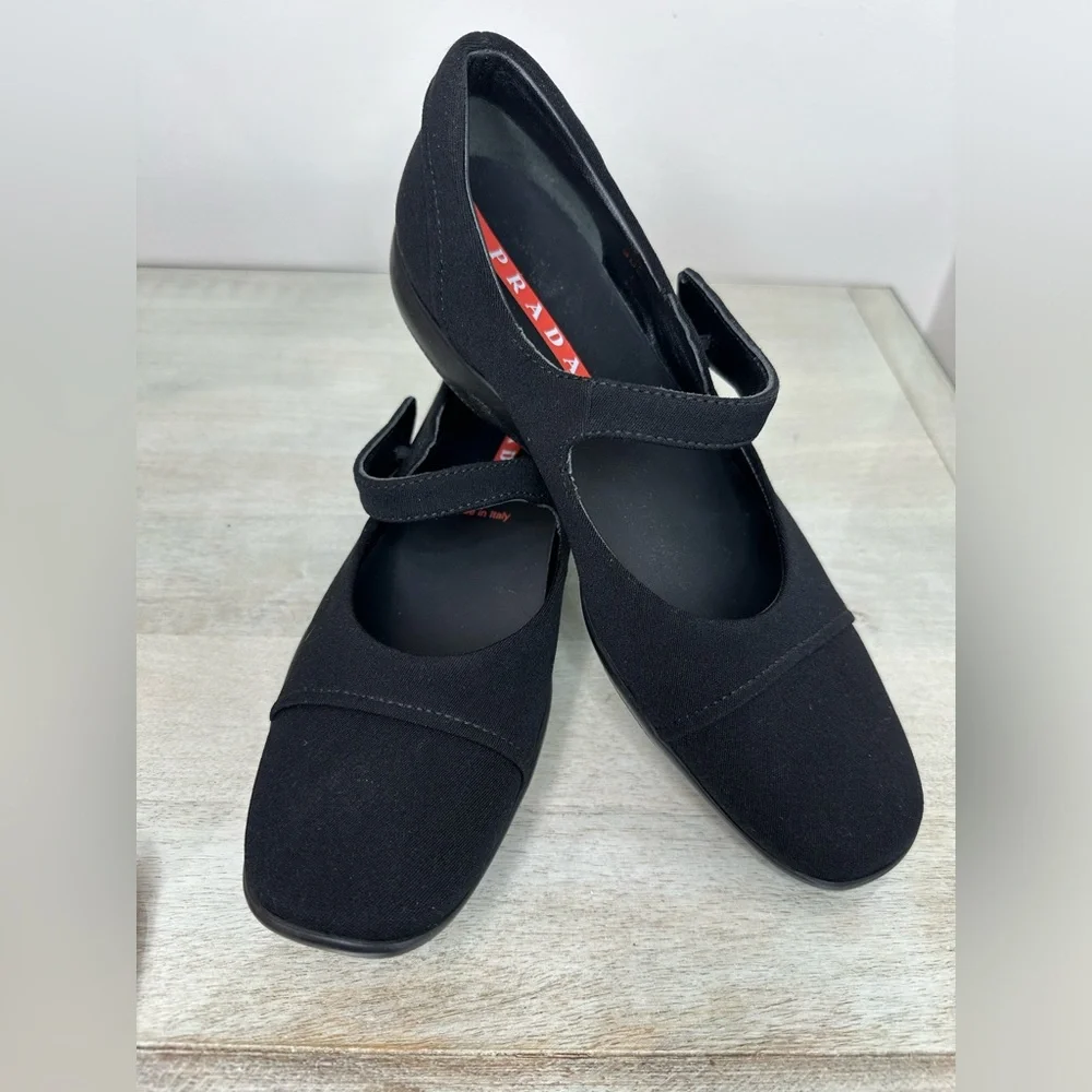 Prada Women's Black Mary Jane sport shoes - Picture 3 of 11